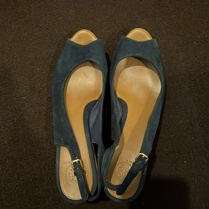 Tory Burch suede wedges.